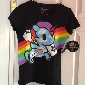 Tokidoki unicorno T-shirt. Rainbow Road size M
